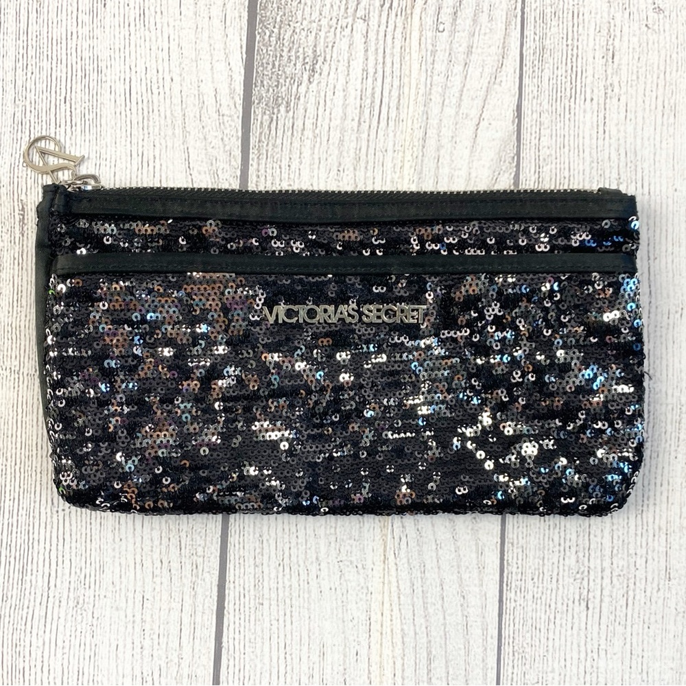 Victoria's Secret Black and Sequin Clutch / Formal Bag